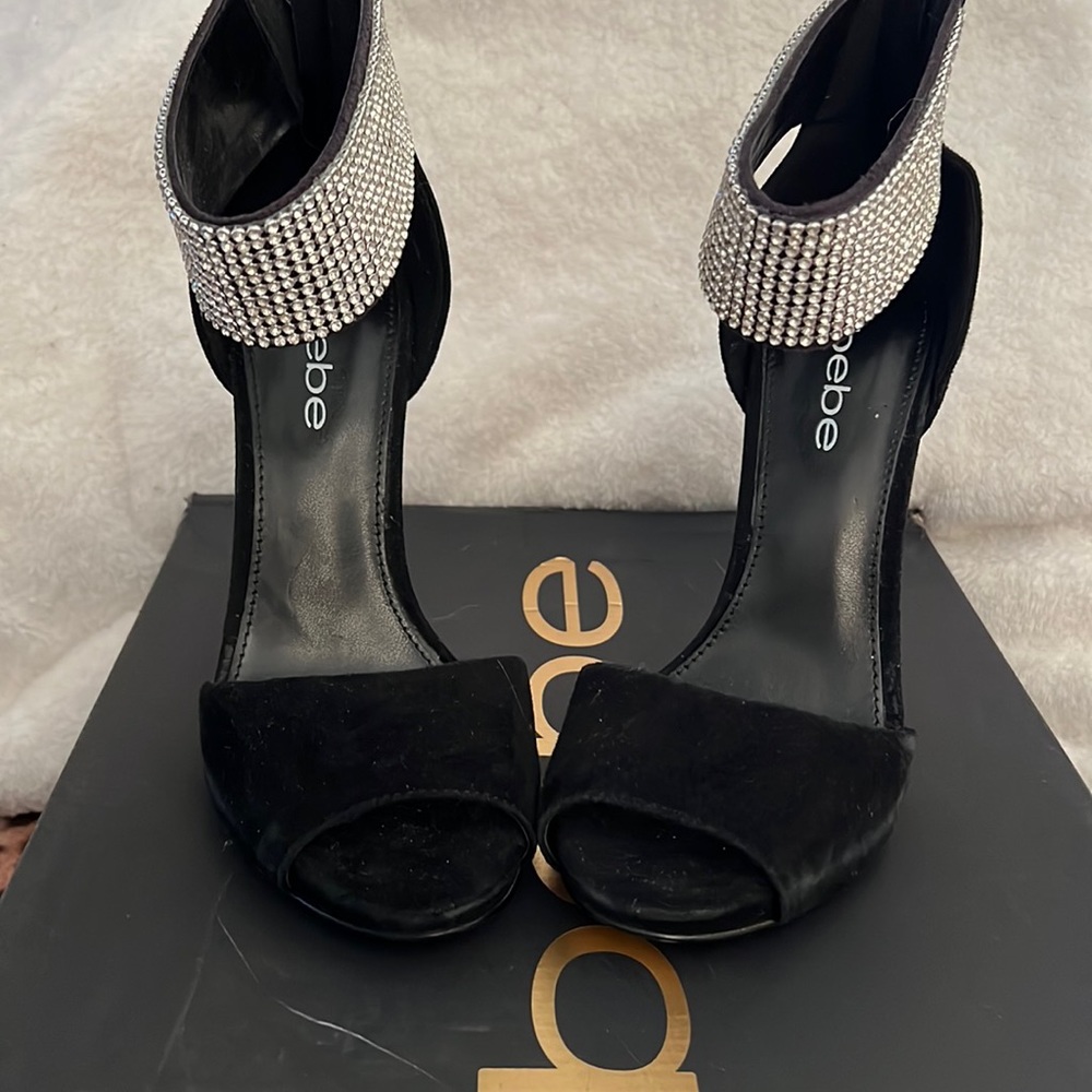 BEBE Alexis Rhinestone Heels